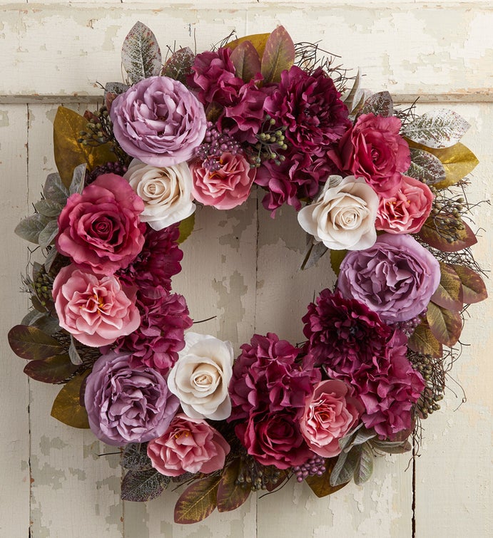Shades of Lavender Floral Wreath – 24”